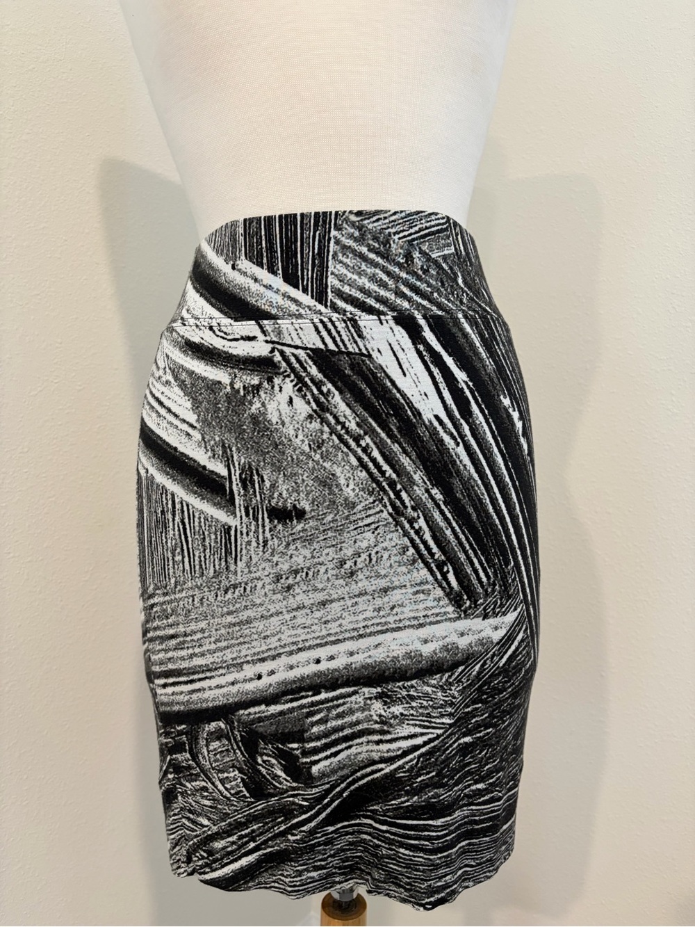 Helmut Lang Black and White Abstract Brushstroke
